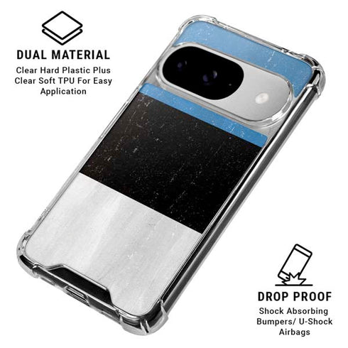 Estonia Flag Distressed Google Pixel 10 Clear Case
